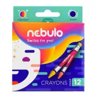 Nebulo: set cretă cerată colorată 12 bucăți
