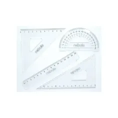 Nebulo: Set de rigle 4 bucăți cu riglă de 15 cm