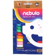 Nebulo: set plastilină colorată 12 bucăți 200g
