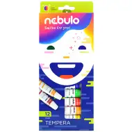 Nebulo: set tempera colorată 12ml 12 bucăți