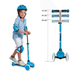 On and Go trotinetă trei roți culoarea albastră - Mondo Toys imaginea 3