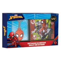 Portofel Spider-Man cu breloc de chei pachet cadou