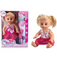 Păpușă blondă cu sunete, accesorii pentru păr și altele