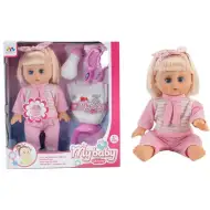 Păpușă cu funcție de pipi, sunete, oliță și scutec