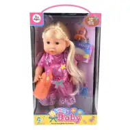 Păpușă cu păr blond cu sticlă, accesorii și sunete