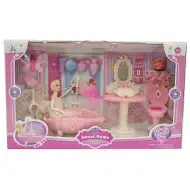 Păpușă de modă cu baie și accesorii