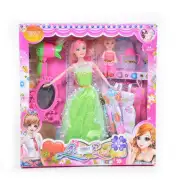 Păpușă de stil cu oglindă, haine și accesorii 28cm