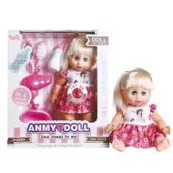 Păpușă face pipi cu oliță, uscător de păr și accesorii