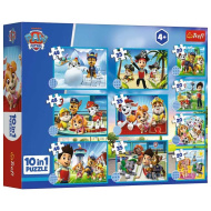 Patrula Cățelușilor Câini curajoși set puzzle 10 în 1 - Trefl