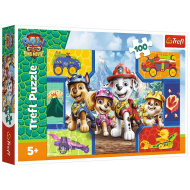 Patrula Cățelușilor Câini și dinozauri puzzle de 100 de piese - Trefl