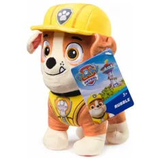 Patrula Cățelușilor: figurină de pluș Rubble 17 cm - Spin Master