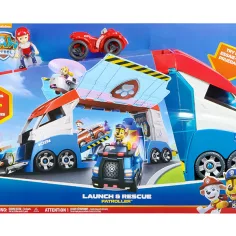 Paw Patrol: Camion de transport pentru echipa de intervenție cu sunet, figurina Ryder și vehiculul său - Spin Master