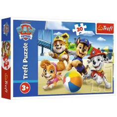Câinii Patrulei Câinilor pe plajă puzzle de 30 de piese - Trefl imaginea 1