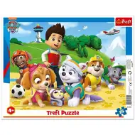 Paw Patrol Pe urmă 25 bucăți puzzle cu ramă - Trefl