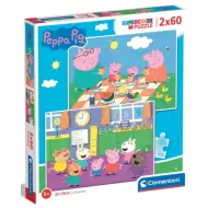 Peppa Pig 2x60 bucăți puzzle - Clementoni