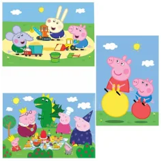 Peppa Pig 3x48 bucăți puzzle set - Clementoni imaginea 2
