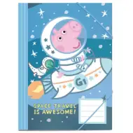 Peppa Pig în spațiu mapă cu elastic 25x35cm