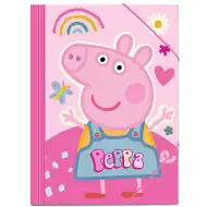 Peppa Pig mapă cu elastic roz 25x35cm