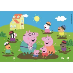 Peppa porculi Sărituri vesele în bălți 104 piese maxi puzzle – Clementoni imaginea 2