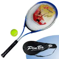 PinBo 63cm rachetă de tenis metalică cu minge de tenis in geanta de transport