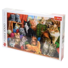 Pisica întâlnire puzzle de 1000 de piese - Trefl