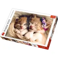 Pisici care dorm premium puzzle 500 bucăţi - Trefl