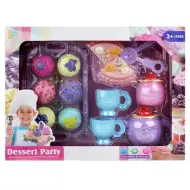 Plastic ceai și set de prăjitură cu accesorii