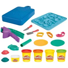 Play-Doh: Little Chef set plastilina cu 5 tuburi de plastilina si accesorii 255g - Hasbro imaginea 4