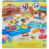 Play-Doh: Little Chef set plastilina cu 5 tuburi de plastilina si accesorii 255g - Hasbro