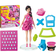 Play-Doh: Set de plastilină Barbie Bijuterii și panglici strălucitoare cu păpușă – Hasbro
