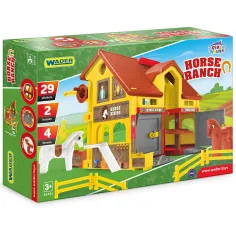 Play House: Set de joacă cu grajd cu cai - Wader