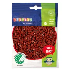 PlayBox: Perle MIDI de 5mm, 1000 bucăți, culoare roșu-maroniu