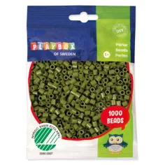 PlayBox: 5mm MIDI căptușit mărgele 1000 bucăți în culoarea verde măslin