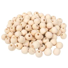 PlayBox: Bile de lemn naturale de 20mm 100bucăți