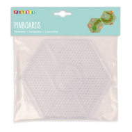 PlayBox: Pachet de plăci de bază hexagonale pentru mărgele termoadezive MIDI de 5 mm, set de 2 bucăți