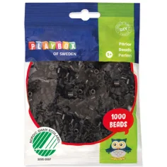 PlayBox: Perle de 5mm MIDI căptușite 1000 buc în culoare neagră