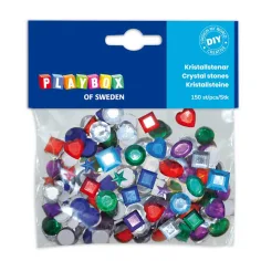PlayBox: Pietre cristal autoadezive 150buc 10-14mm