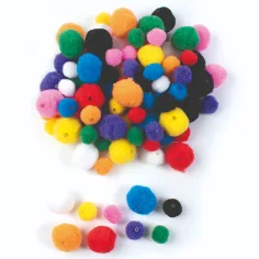 PlayBox: set de 200 bucăți pompoane colorate