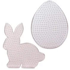 PlayBox: Bază de mărgele MIDI de 5mm, iepure de Paște și ouă set de 5-5 bucăți