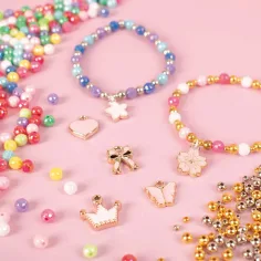 PlayBox: Set de brățară Charm cu mărgele pentru fabricat cu pandantive 500buc imaginea 4