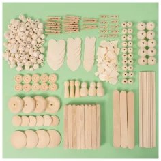 PlayBox: Set de construcție din lemn mix imaginea 2