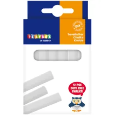 PlayBox: Set de 12 crete albe cu diametrul de 9mm și lungimea de 8cm