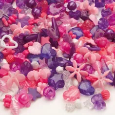 PlayBox: Set de mărgele din plastic de 1000 de bucăți în culorile roz și violet