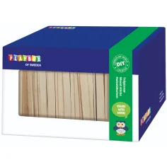 PlayBox: Set de spatule din lemn natural în cutie de 1000 de bucăți