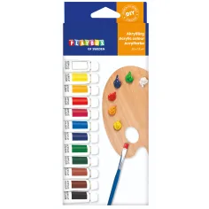 PlayBox: set de vopsea acrilică tubulară de 12 bucăți