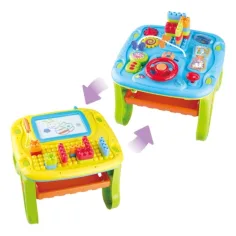 Playgo: All In One masă de joacă cu activități pe ambele părți imaginea 2