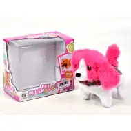 Pluș câine culoarea roz cu sunet