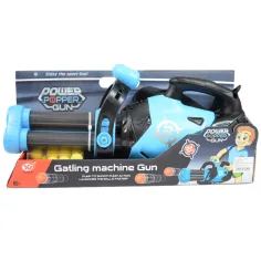 Power Popper Gun: Pistol cu ​​burete cu trei trageri cu gloanțe de burete 55cm imaginea 7