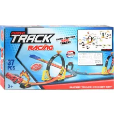 Power Track 37 bucăți Set pistă de curse cu buclă si 2 masini 1/64 imaginea 3