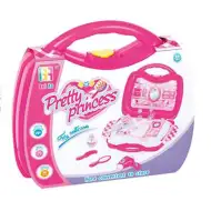 Pretty Princess pink set de înfrumusețare în geantă transportabilă cu accesorii